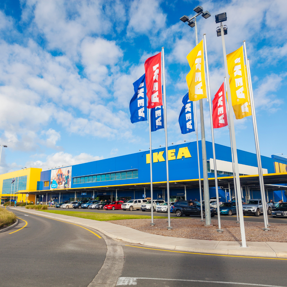 Exterior view of Ikea store