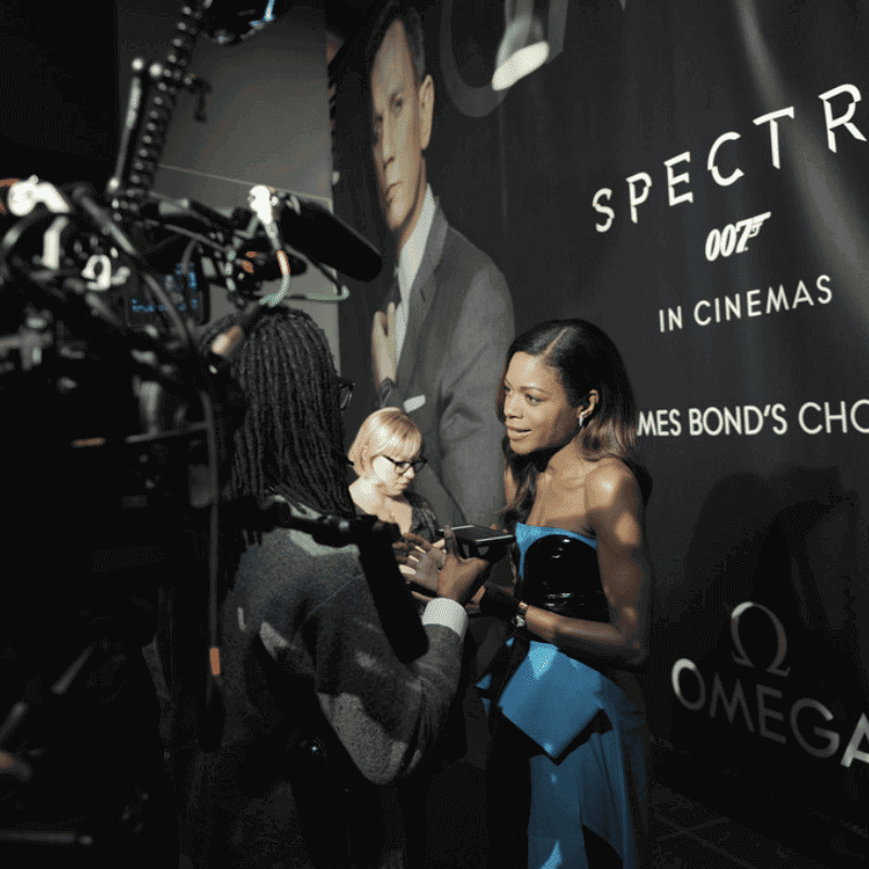Brand experience example: Naomi Harris speaks at OMEGA Spectre Event