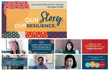 Stills from the Asian American Pacific Islander Heritage Month video, which Montage produced to help FEMA create connection with its employees.
